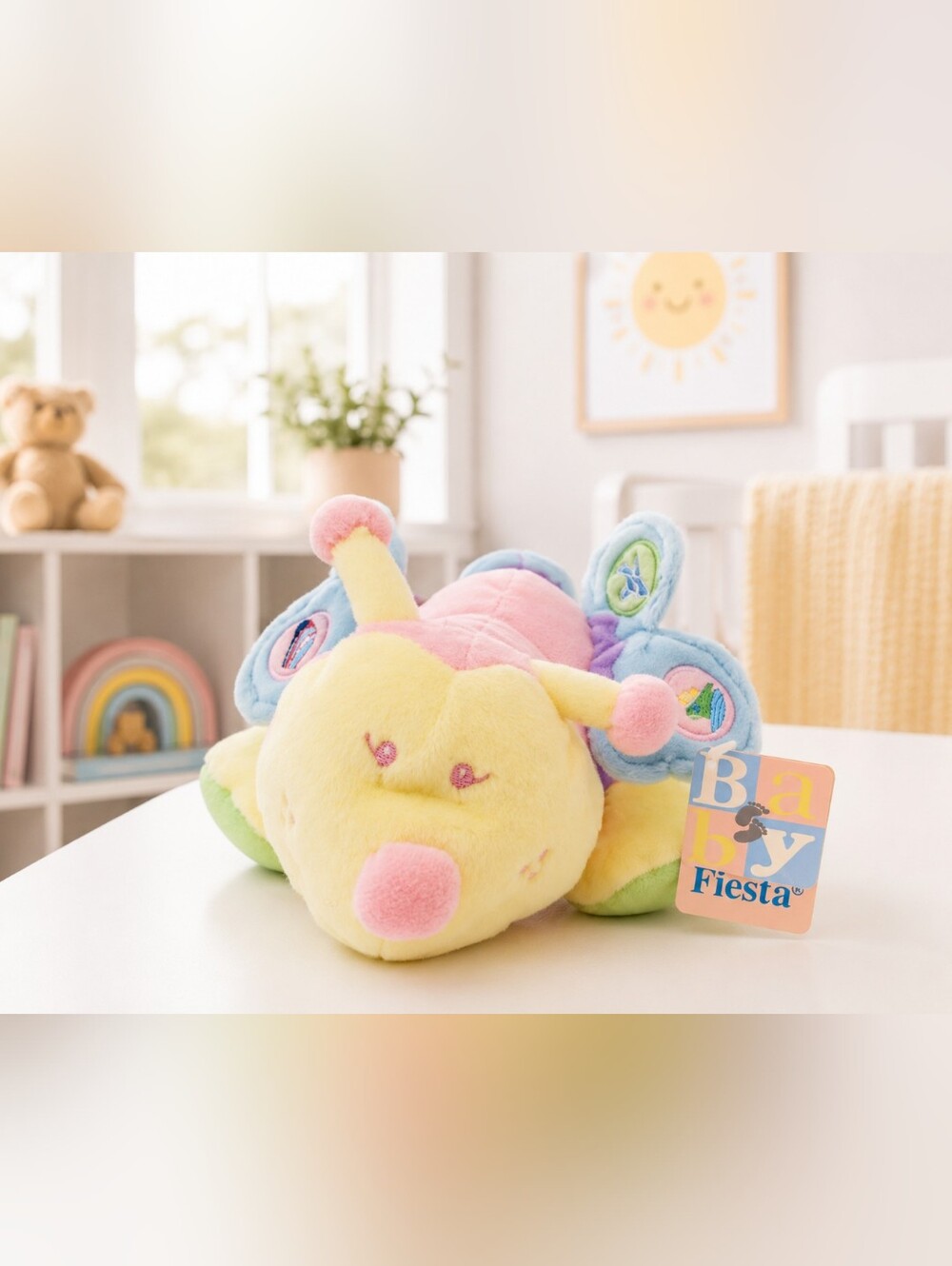 Vintage 2000 Fiesta Baby Bee Plush 7" Pastel Stuffed Animal NWT Toy S02521